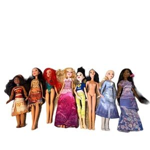 Disney Princess Doll Collection Toy Barbie Moana Pocahontas Ariel Aurora